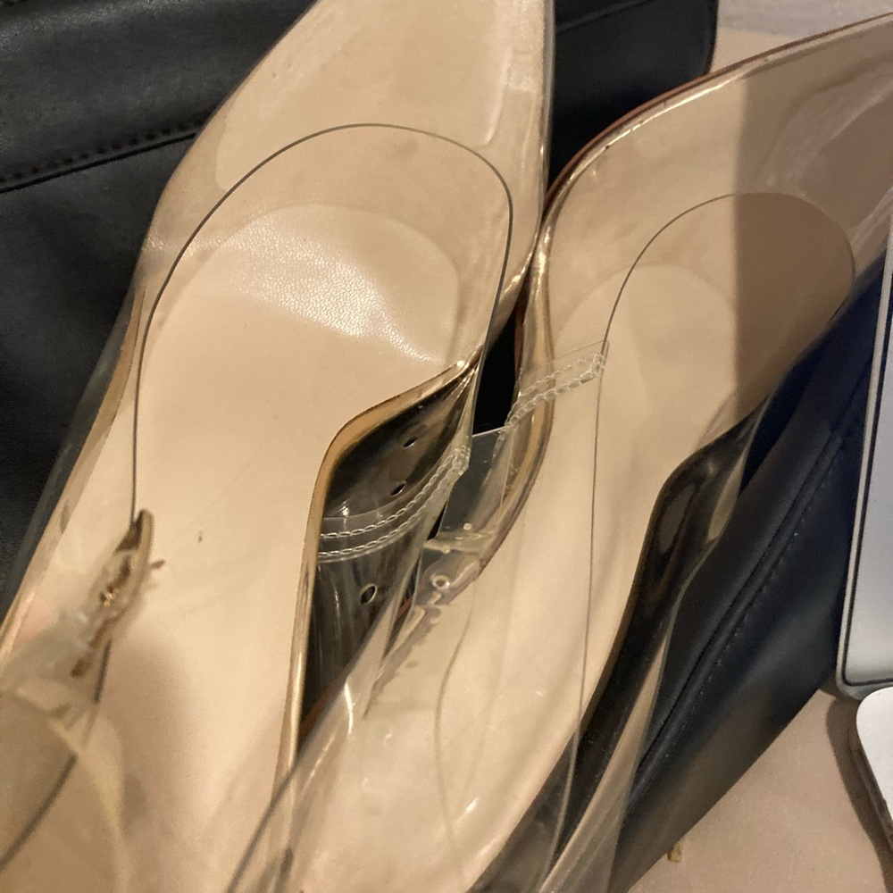 Source Unknown Beige And Clear Heels - image 7